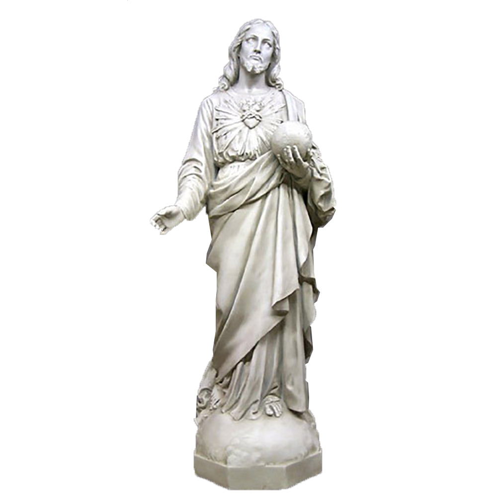 Sacred Heart To The World 62" Classical Sculpture - XoticBrands Home Decor
