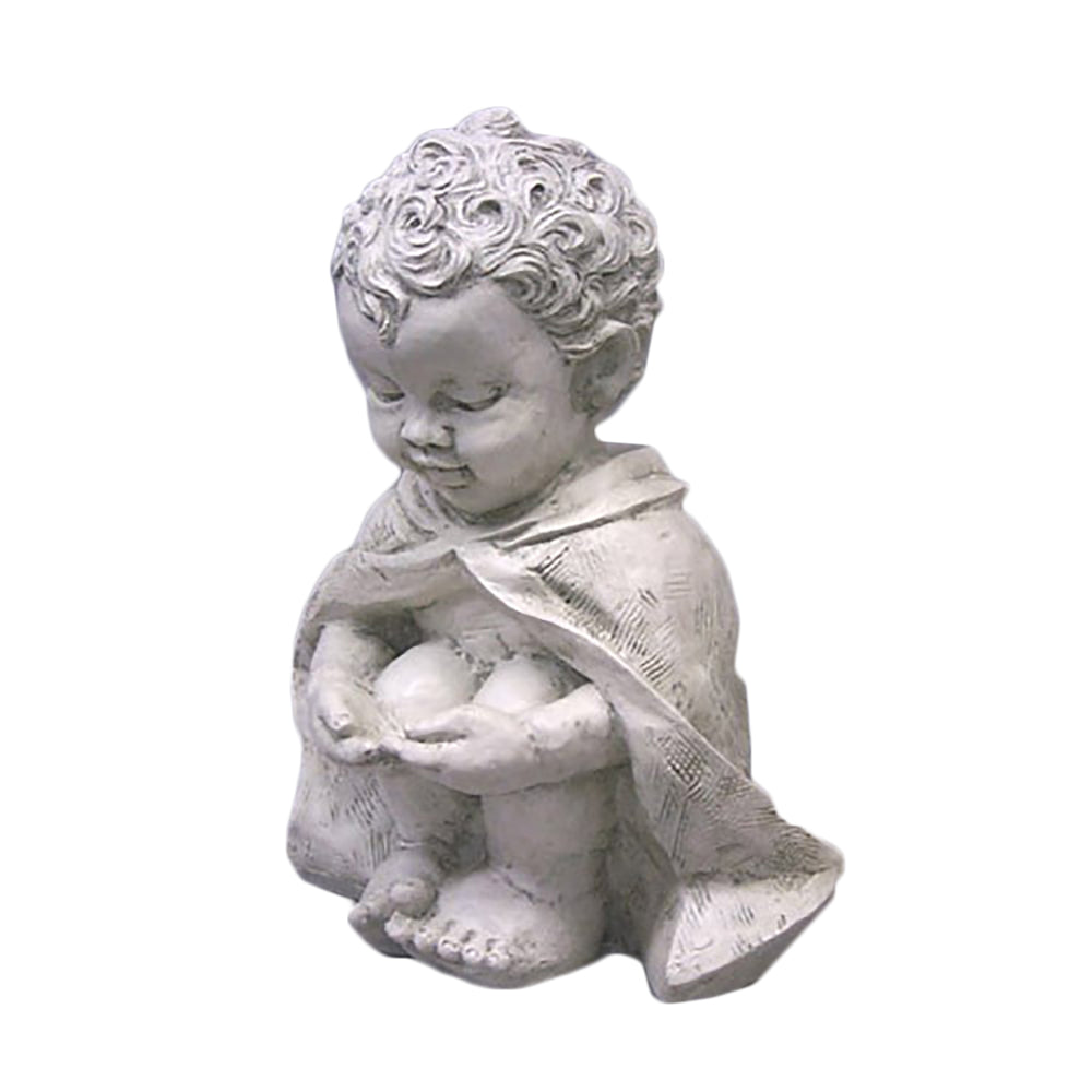 Pondering Baby St Francis 14 -  Children Classical  Sculpture - XoticBrands Home Decor