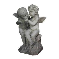 Two Cherubs Playing 21 H Garden Angel Statue - XoticBrands Home Decor