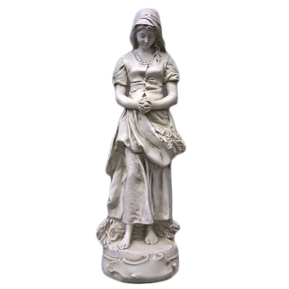 Young Heroine Joan Arc Standg -  Children Classical  Sculpture - XoticBrands Home Decor