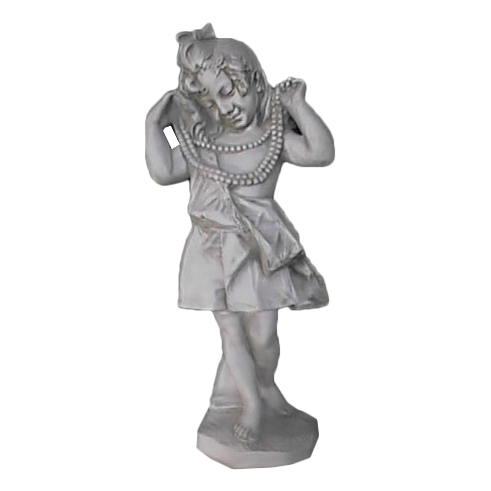 Big Sister With Pearls 31 -  Children Classical  Sculpture - XoticBrands Home Decor