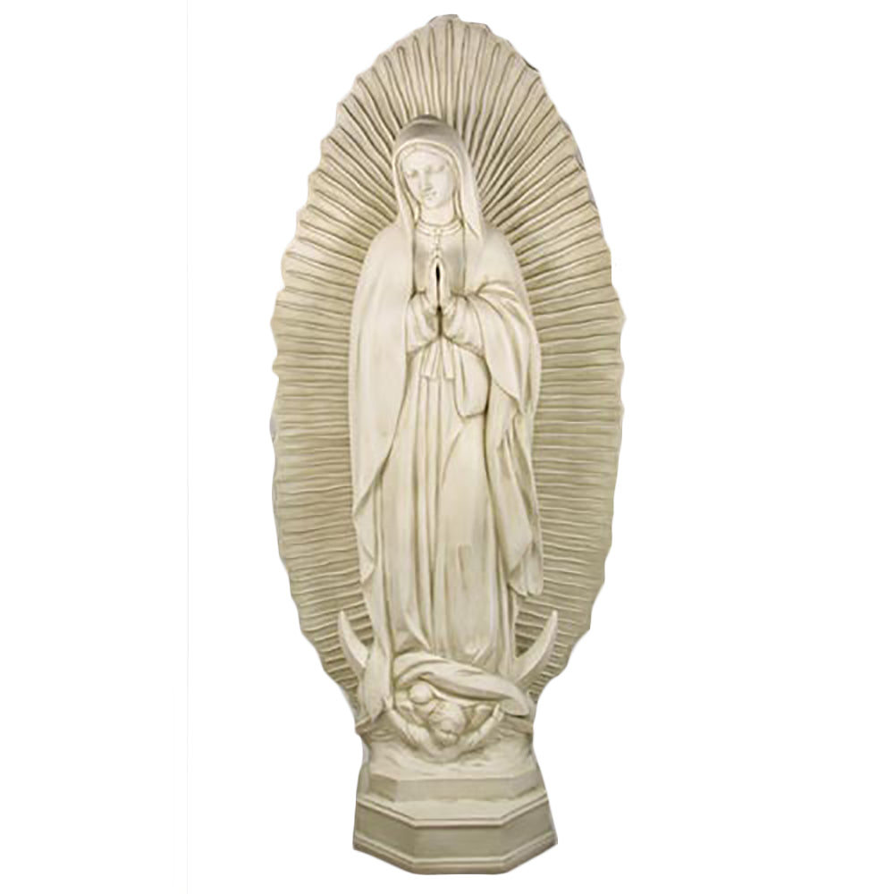 Our Lady Guadalupe With Starburst 56 Large Religious Sculpture - XoticBrands Home Decor