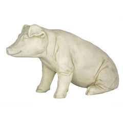 Arnold The Pig Sitting 15 H Garden Animal Statue - XoticBrands Home Decor