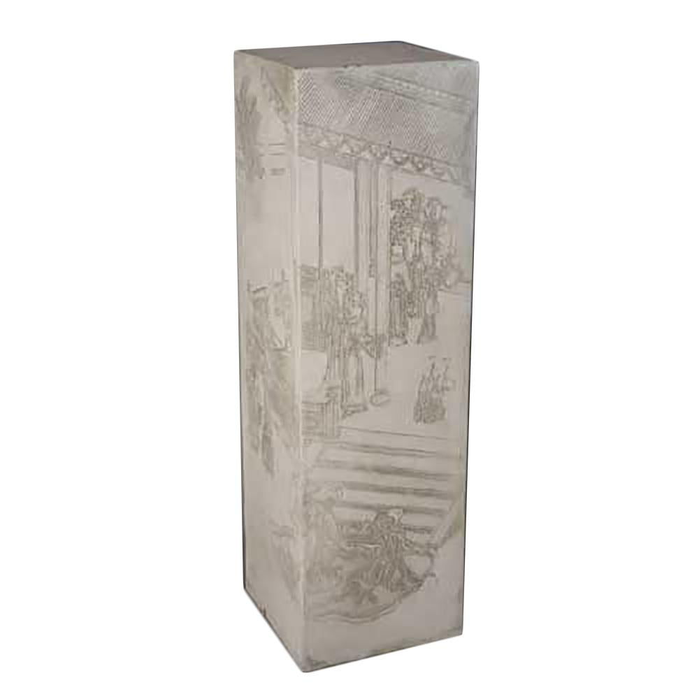 Oriental Rectangle Ped. 40 -  Asian/Eastern Display - XoticBrands Home Decor