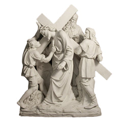 Jesus & Simon The Cyrene Station 5 Large Religious Sculpture - XoticBrands Home Decor