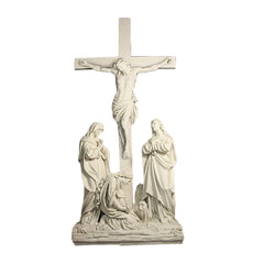 Jesus Is Crucified W/ Cross Station 12 Large Religious Sculpture - XoticBrands Home Decor
