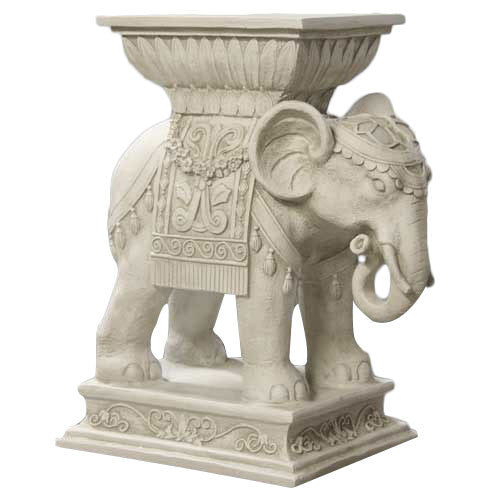 Elephant Indian Pedestal 18 Garden Animal Statue - XoticBrands Home Decor