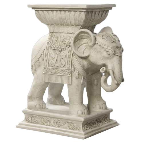 Elephant Indian Pedestal 18 Garden Animal Statue - XoticBrands Home Decor
