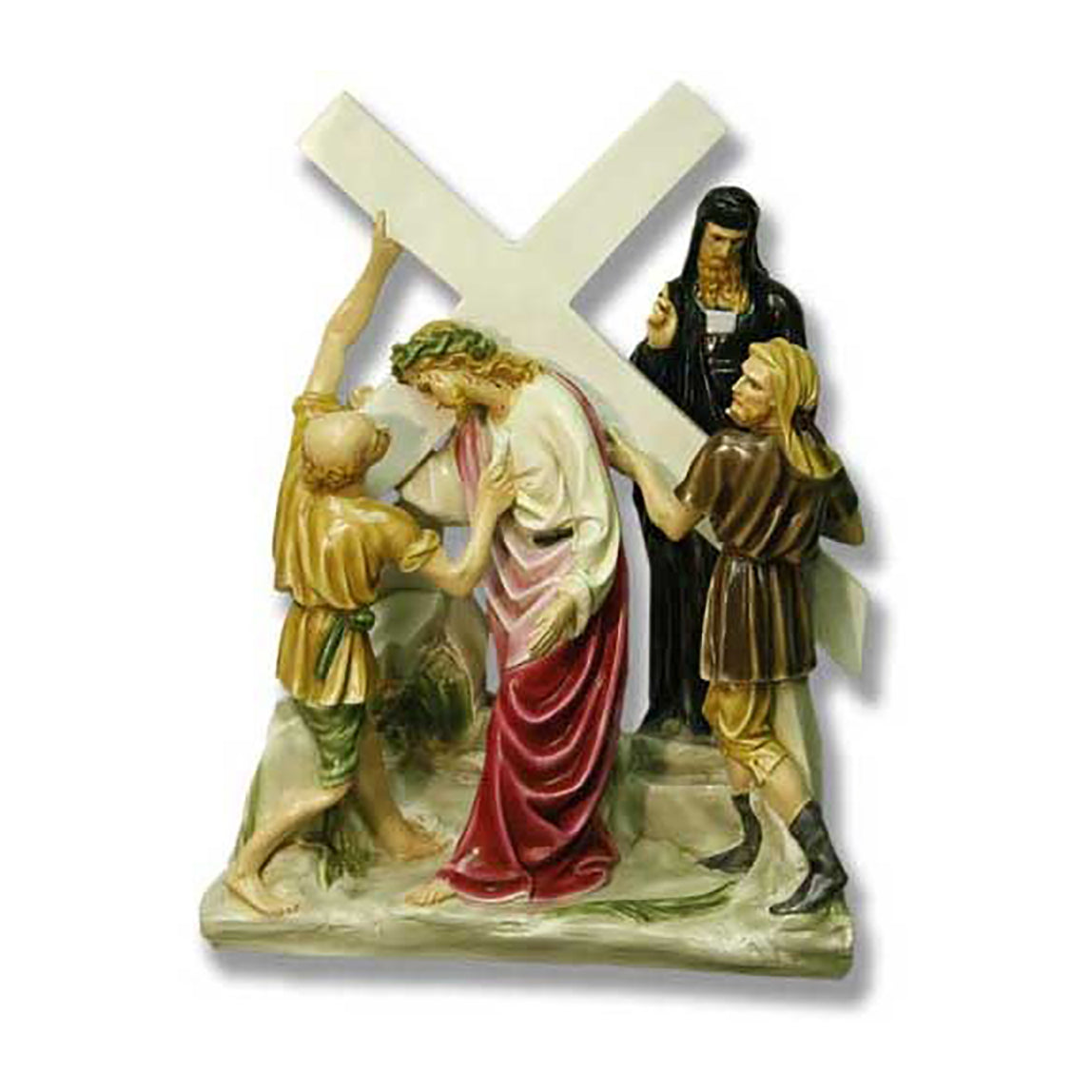 Jesus & Simon The Cyrene Station # 5 Religious Sculpture - XoticBrands Home Decor