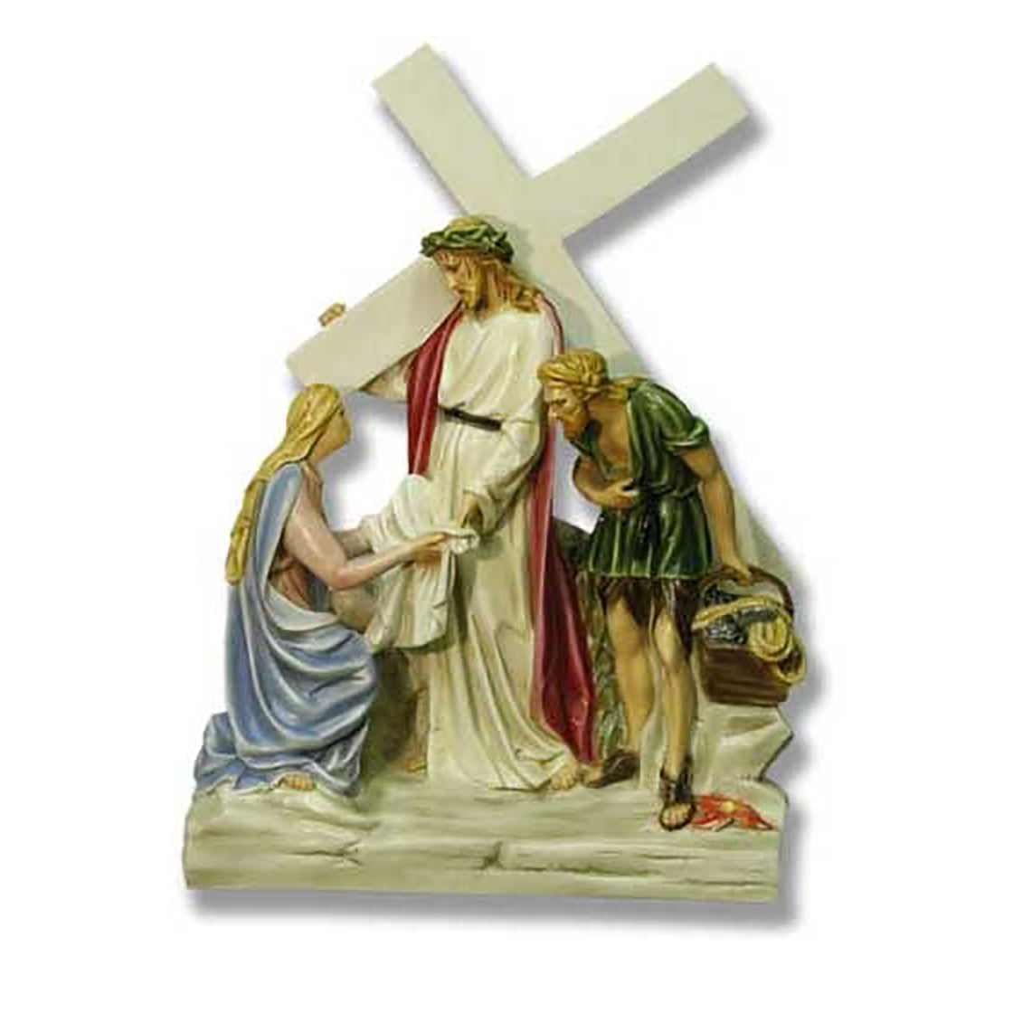 Jesus Meets Veronica Station # 6 Religious Sculpture - XoticBrands Home Decor
