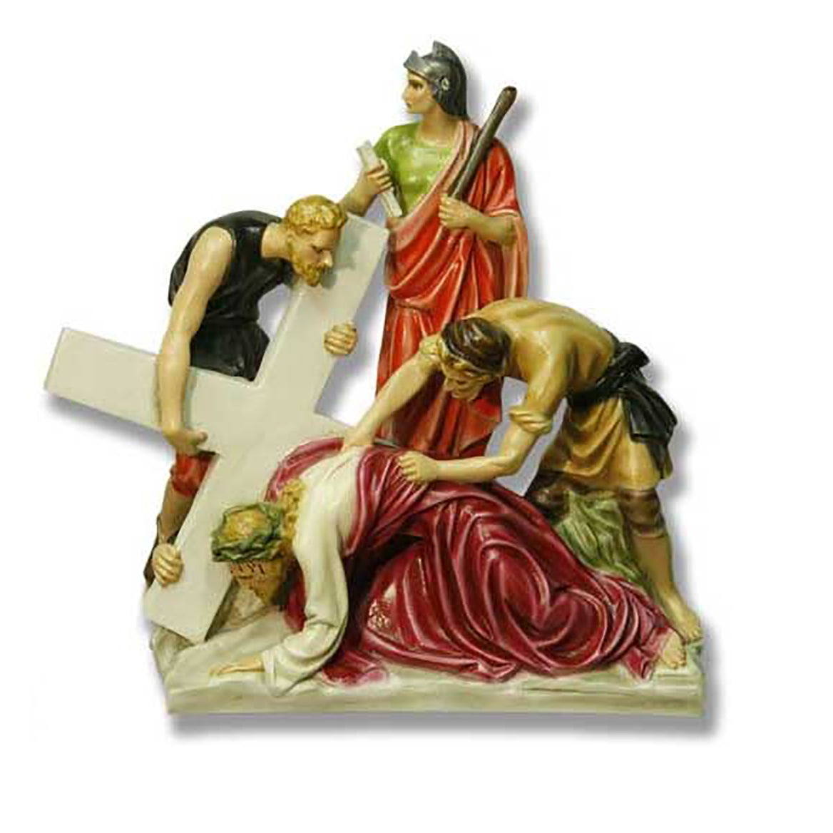 Jesus Falls The 2Nd Time Station # 7 Religious Sculpture - XoticBrands Home Decor