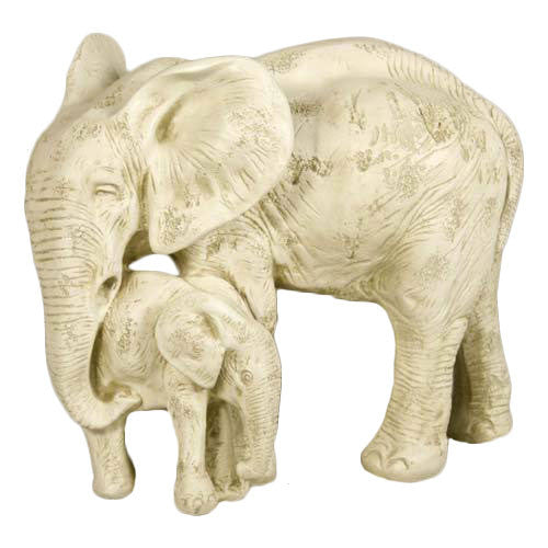 Bull Elephant & Calf 15 Garden Animal Statue - XoticBrands Home Decor