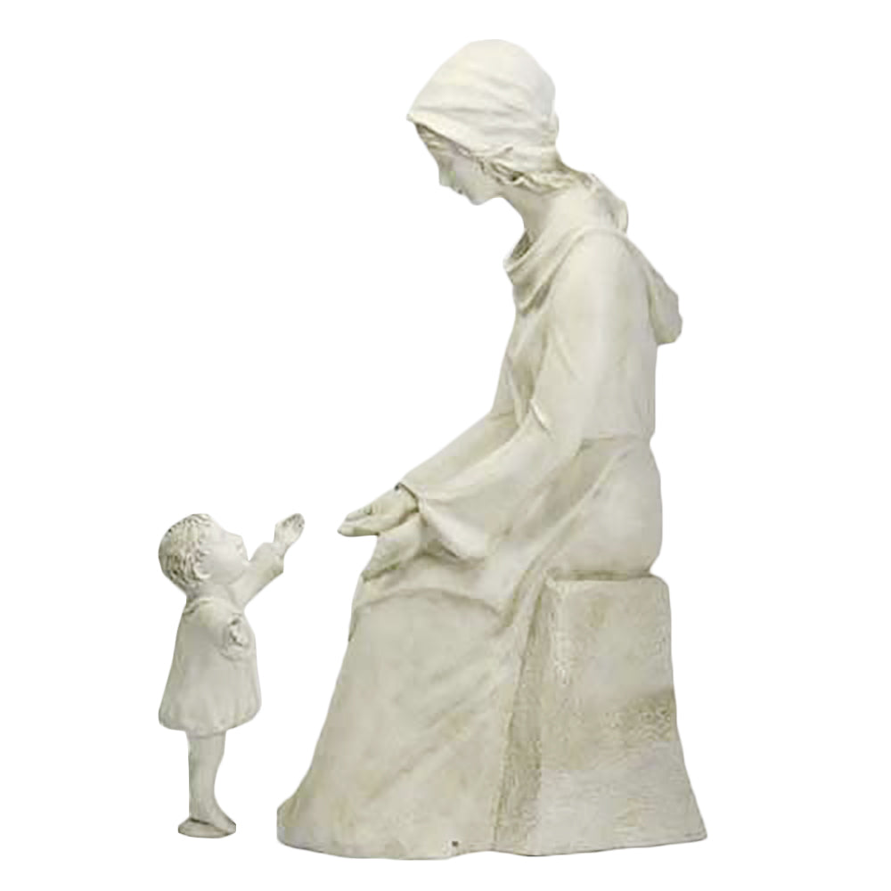 Seated Mary And Baby 57 Religious Sculpture - XoticBrands Home Decor