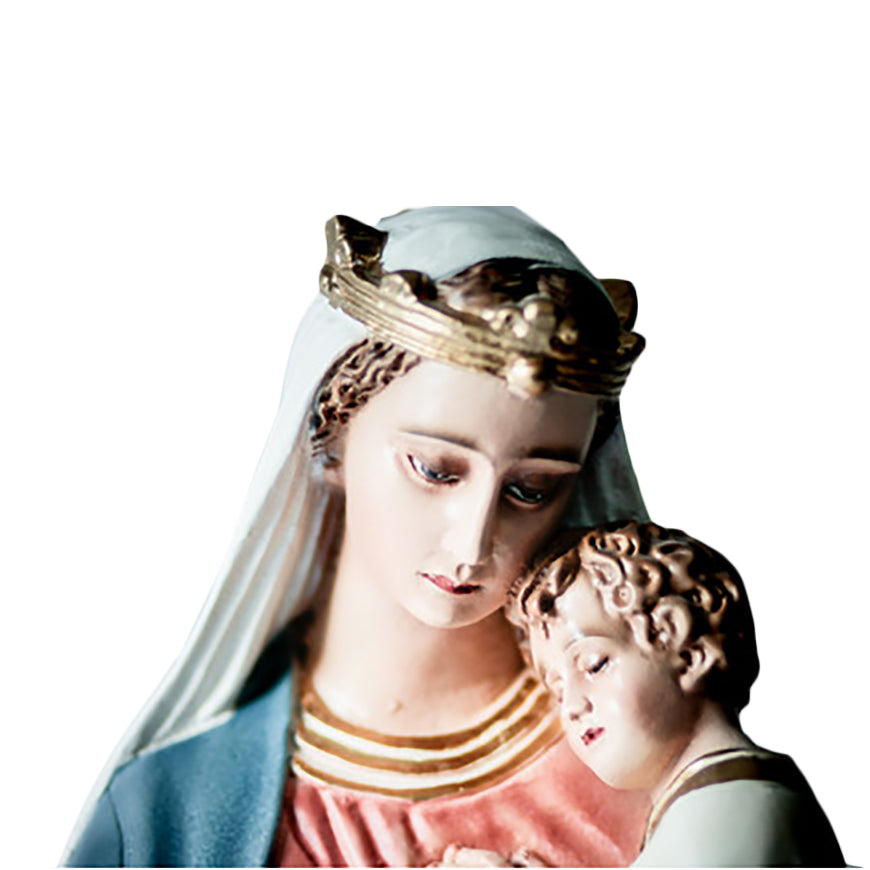 Queen Mary And Child 25 H Religious Sculpture - XoticBrands Home Decor