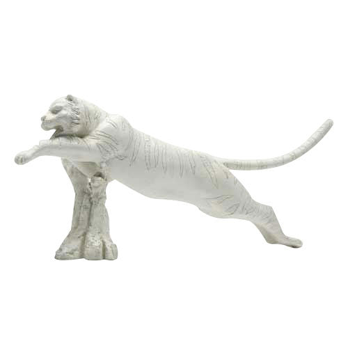 Tiger Leaping 41 W Garden Animal Statue - XoticBrands Home Decor