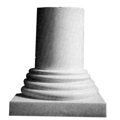 Half Column With Roman Base - Architectural   Columns - XoticBrands Home Decor