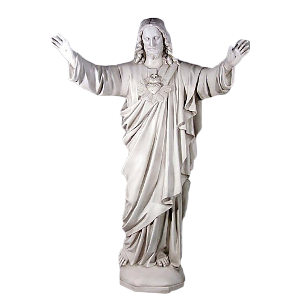 Jesus Sacred Heart Blessng 60"H Large Religious Sculpture - XoticBrands Home Decor