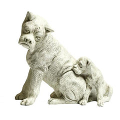Boxer Dog And Pup Garden Animal Statue - XoticBrands Home Decor