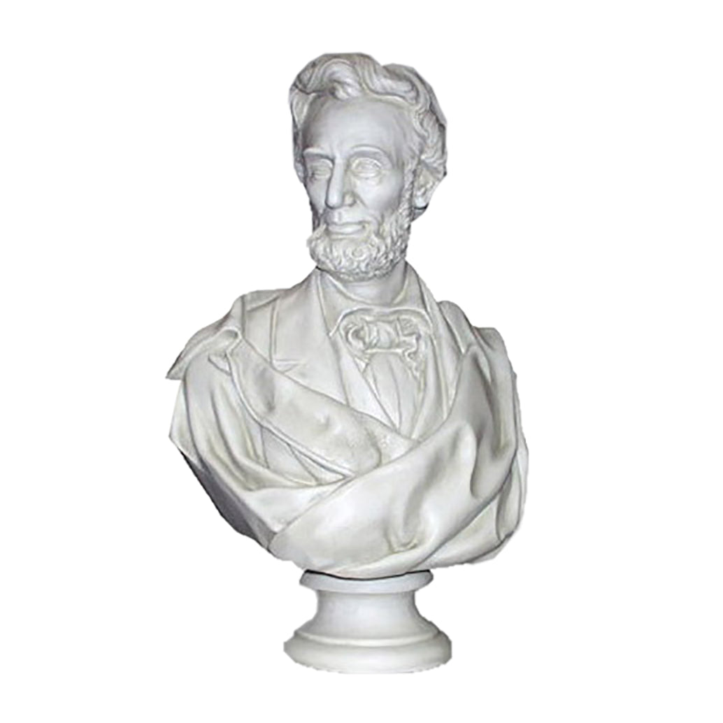 Lincoln Bust Draped Beard 34 -  Famous Americans Busts - XoticBrands Home Decor
