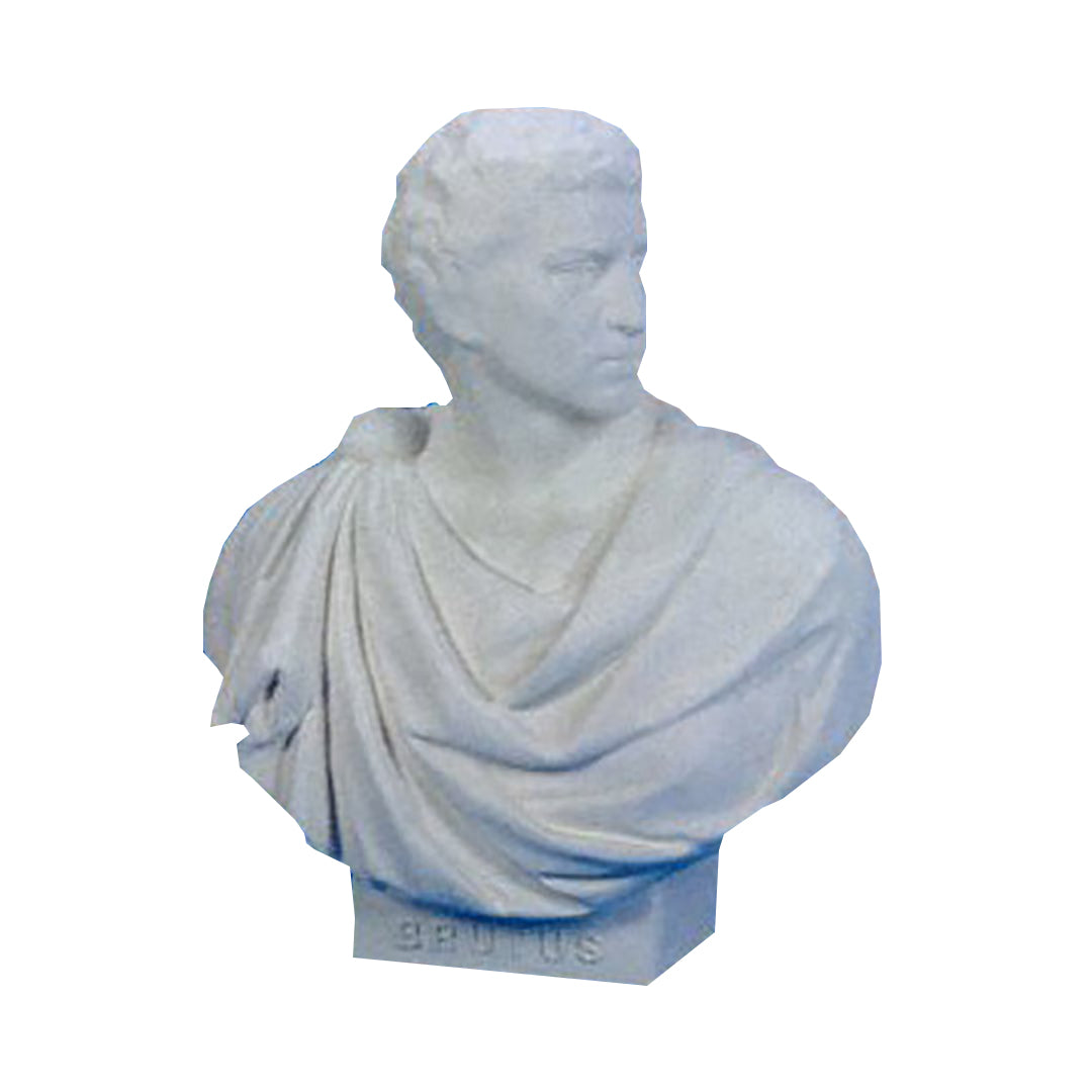 Brutus Robed Bust 33 - Busts   Greek & Roman - XoticBrands Home Decor