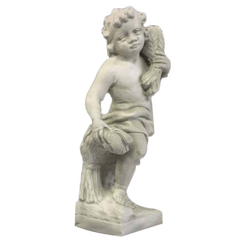 Summer Season Cherub 24 H Garden Angel Statue - XoticBrands Home Decor