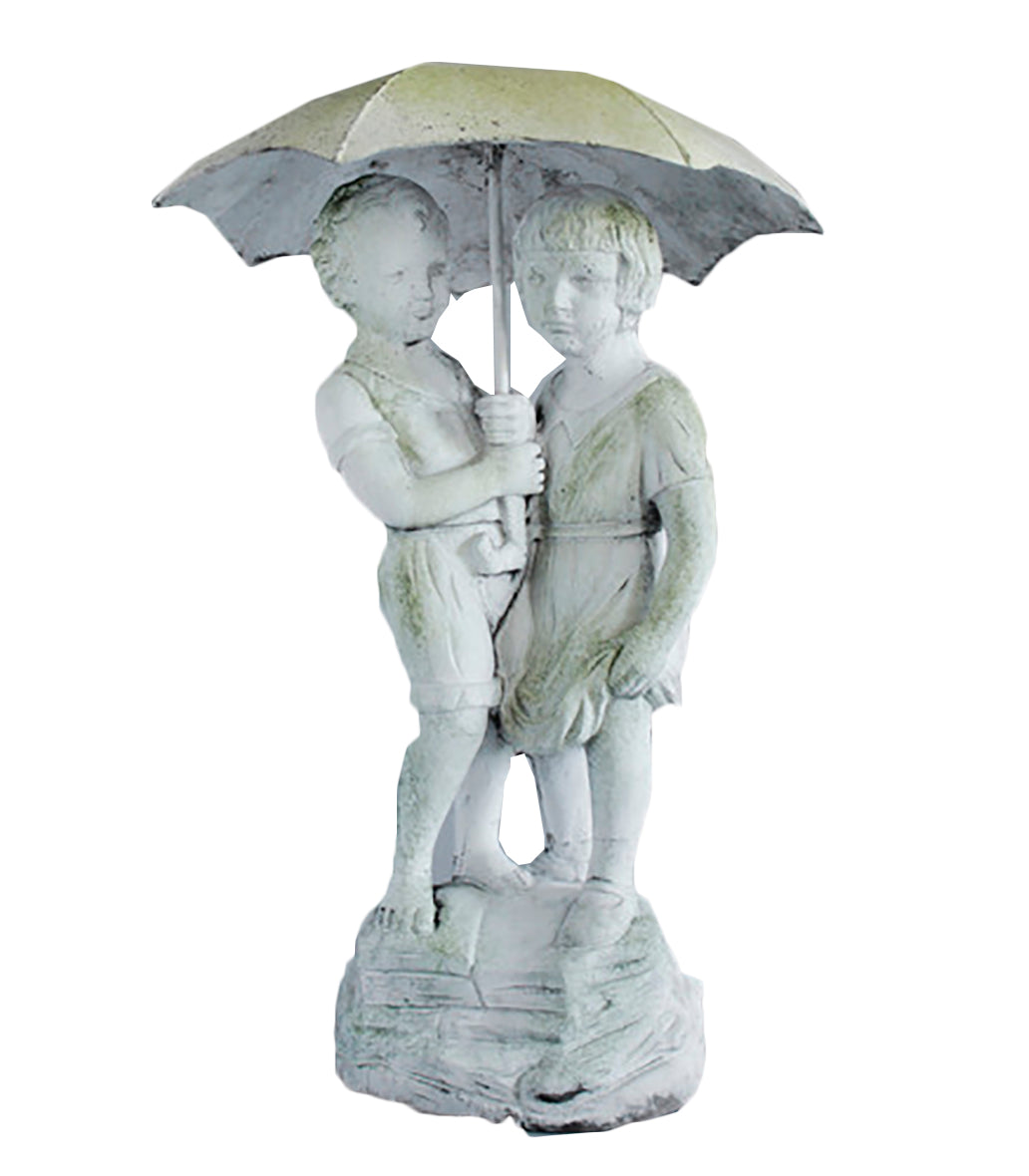 Children With Umbrella Garden Display - XoticBrands Home Decor