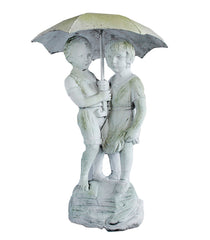 Children With Umbrella Garden Display - XoticBrands Home Decor
