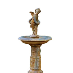 Cupid Birdbath 51 (2 Pieces) Garden Display - XoticBrands Home Decor