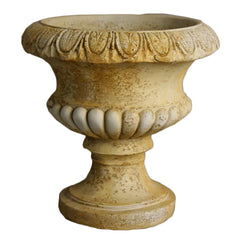 Egg & Dart Round Urn 14 Garden Display - XoticBrands Home Decor