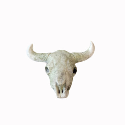 Cow Skull Tiny Garden Animal Statue - XoticBrands Home Decor