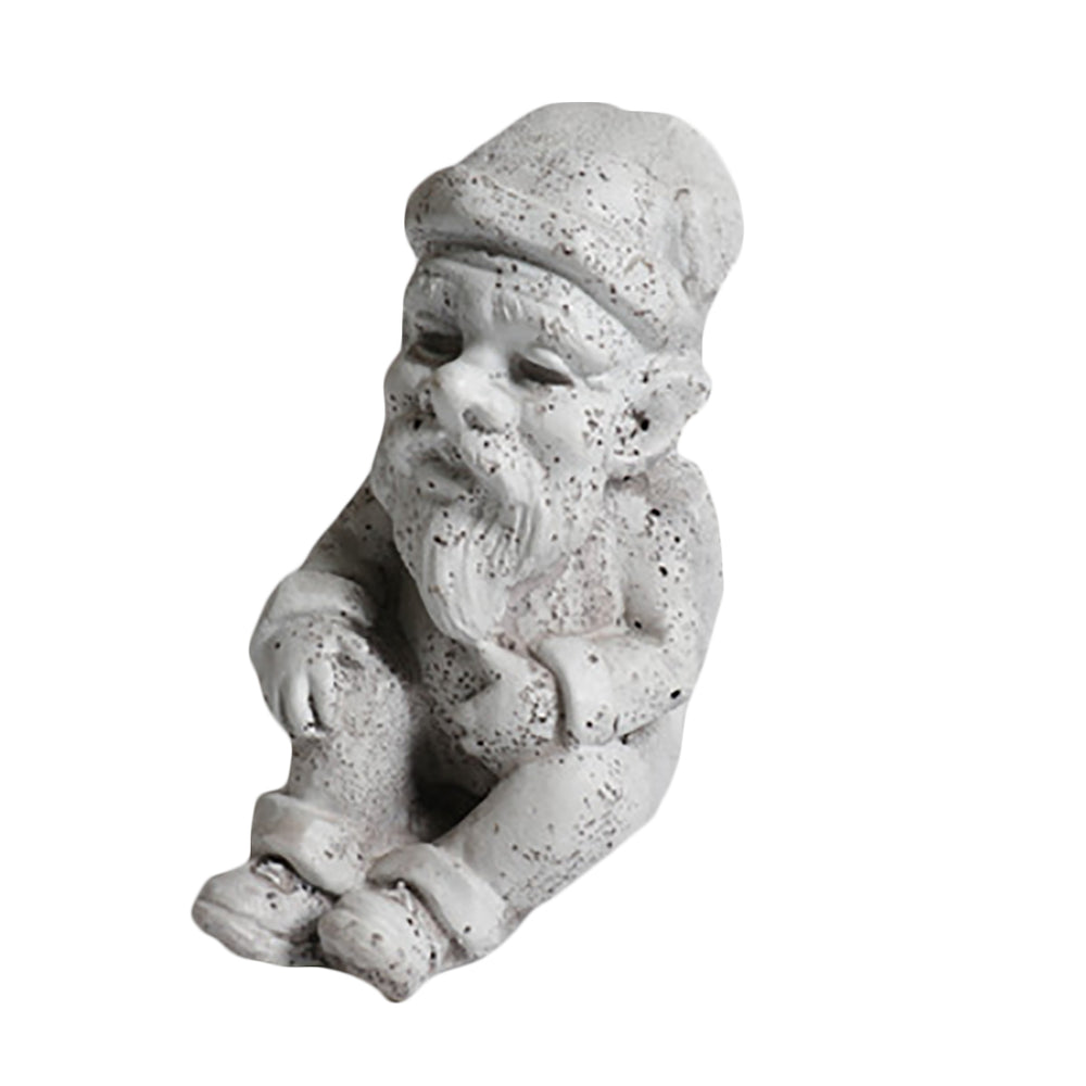 Gnome Sitting 8 Gargoyle Sculpture - XoticBrands Home Decor