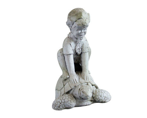 Turtle Rider 14 Garden Animal Statue - XoticBrands Home Decor