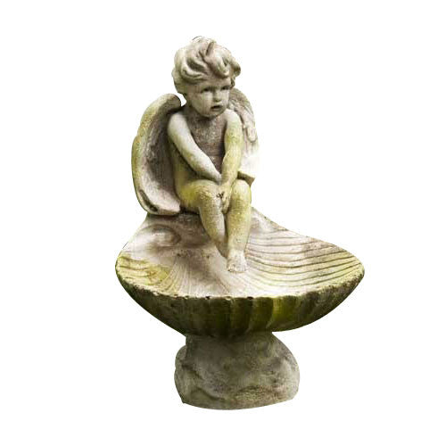Meditating Birdbath 17 Garden Angel Statue - XoticBrands Home Decor