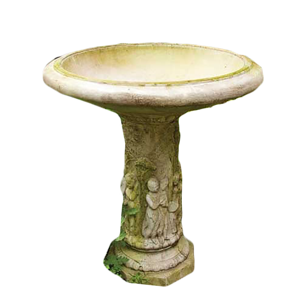 Musical Cherubs Birdbath 28 Garden Display - XoticBrands Home Decor