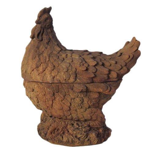 Hen Bowl Garden Animal Statue - XoticBrands Home Decor