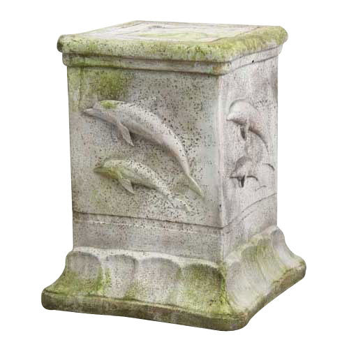 Dolphin Square Pedestal 20 Garden Animal Statue - XoticBrands Home Decor