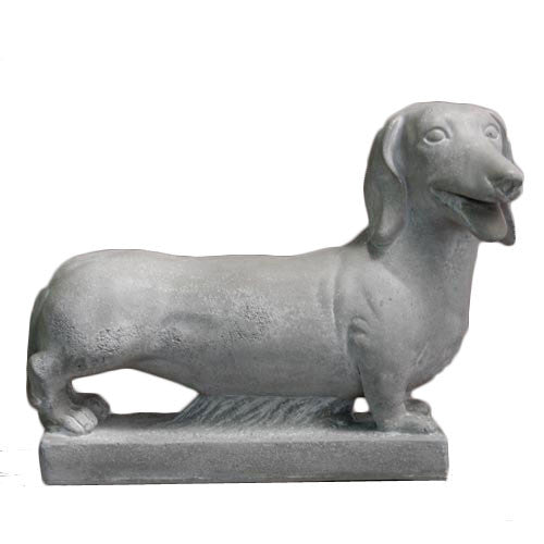 Dachshund On Base Garden Animal Statue - XoticBrands Home Decor