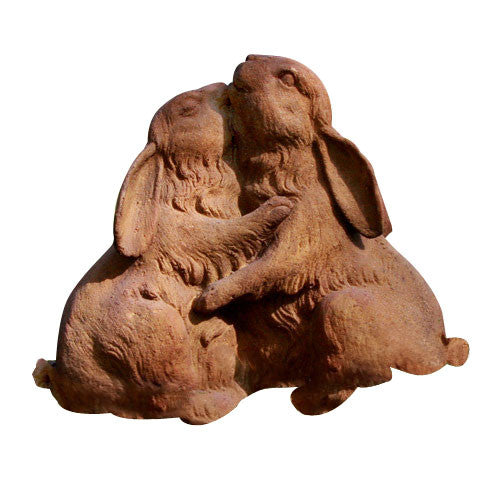 Hugging Bunnies Garden Animal Statue - XoticBrands Home Decor