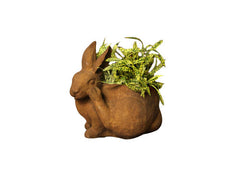 Bunny Pot Scratching Garden Animal Statue - XoticBrands Home Decor