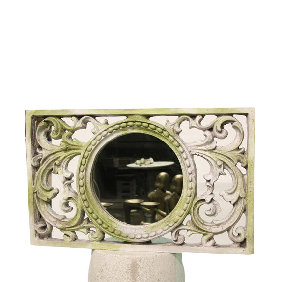 Scroll Work Frame With Mirror Garden Display - XoticBrands Home Decor