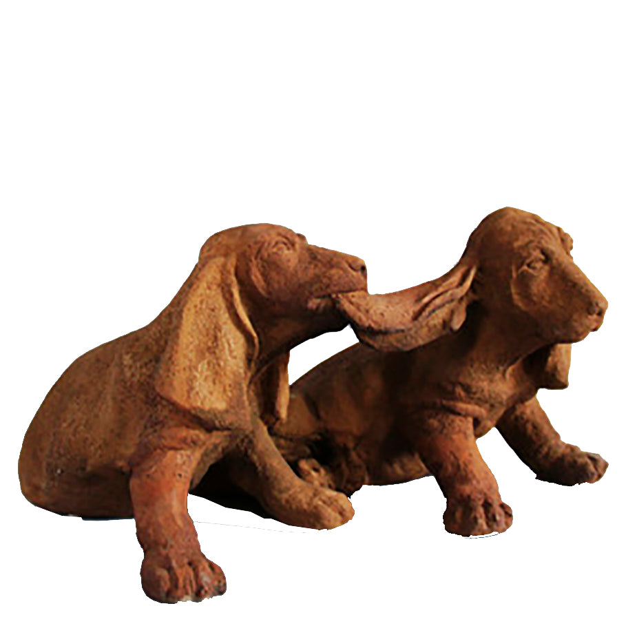 Two Playful Hounds - Animal Garden Statue - XoticBrands Home Decor
