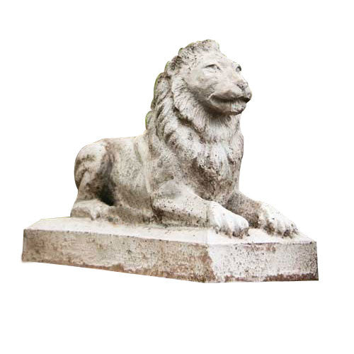 Sentinel Lion-Small Garden Animal Statue - XoticBrands Home Decor