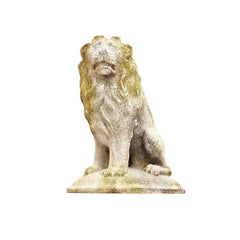 Sitting Lion Left 24 Garden Animal Statue - XoticBrands Home Decor
