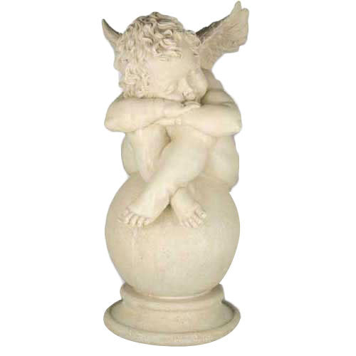 Napping Cherub With Wings Garden Angel Statue - XoticBrands Home Decor