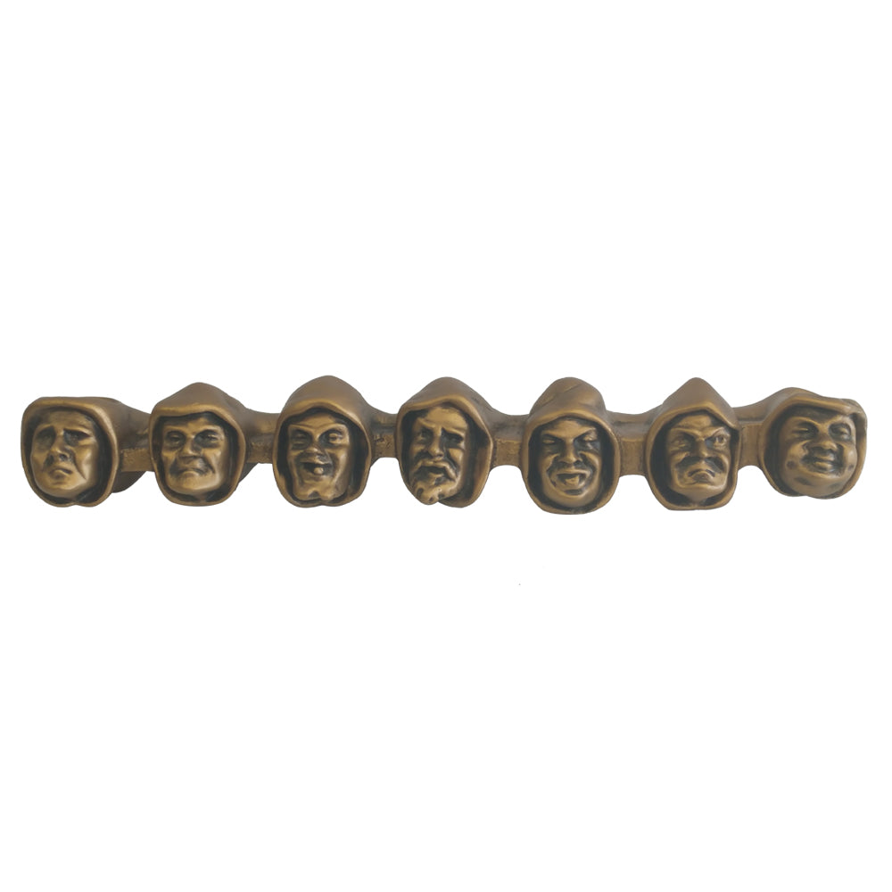 Seven Expressions Joy, Surprise, Contempt, Sadness, Anger, Disgust And Fear Medieval Wall Statue - Bronze - XoticBrands Home Decor