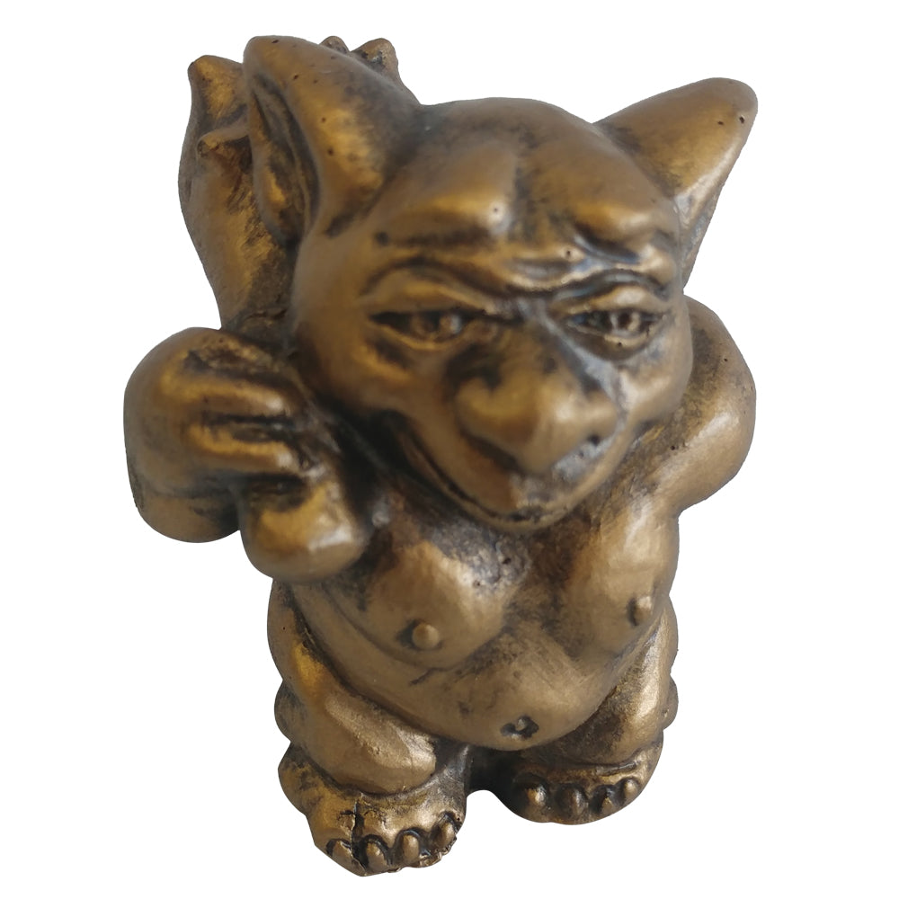 Robimi, The Bum Picking Gargoyle Desktop Sculpture Statue - Bronze Finish - XoticBrands Home Decor