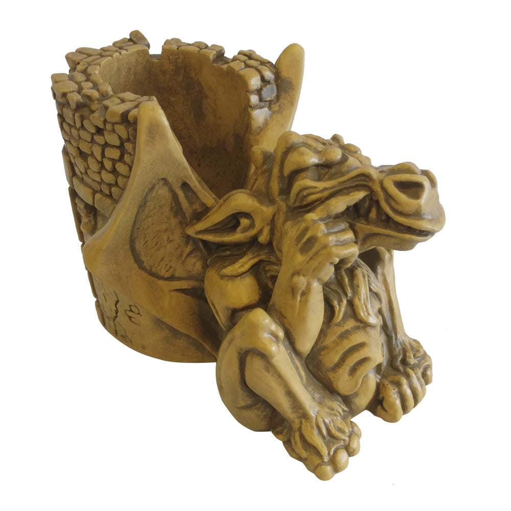 Erytax, The Teeth Picking Gargoyle Deskop Pencil Holder Sculpture - XoticBrands Home Decor