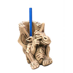 Feast On Fool Penholder Gargoyle Sculpture - XoticBrands Home Decor