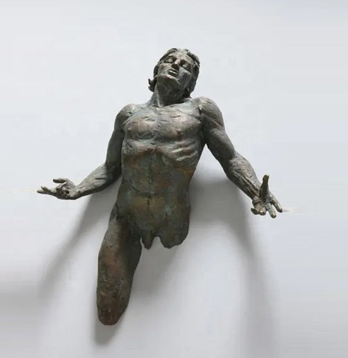 Basking In Wall Mount Male Abstract Sculpture Decoration - XoticBrands Home Decor