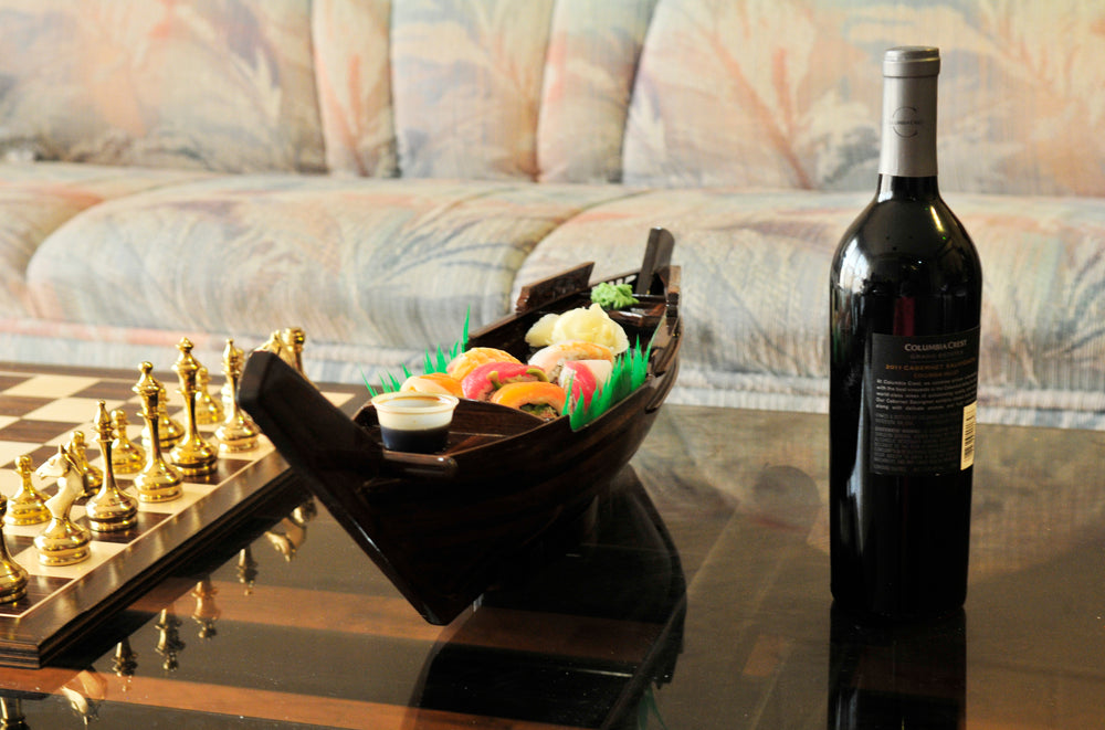  Dhow Boat Sushi Tray Model Display, Home furniture and decor, Old Modern Handicrafts, XoticBrands Home Decor